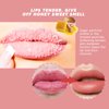 Lip Scrub, Lip Scrubs Exfoliator and Moisturizer with Lip Brush, Natural Gentle Lip Treatment, Peach Sugar Lip Scrub for Dry, Cracked and Dark Lips