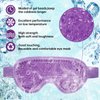 2 PCS Ice Eye Mask Reusable Hot Cold Therapy Gel Bead Eye Mask for Puffiness/Dark Circles/Eye Bags/Dry Eyes/Headaches/Migraines/Stress Relief,Cooling Eye Mask,Ice Pack for Eyes (Purple)