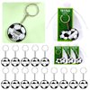 Huquary 30 Sets Sport Keychain Team Party Favors Acrylic DIY Name Keychains Soccer Softball Baseball Keychain Gift for Birthday Party Reward(White,Soccer)