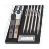 Mr. Pen- Metal Mechanical Pencil Set with Lead and Eraser Refills, 5 Sizes, 0.3, 0.5, 0.7, 0.9, 2mm, Drafting, Sketching, Architecture, Drawing Metal Mechanical Pencils