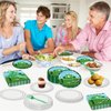 EUOYUFO Golf Plates and Napkins Party Supplies - 96Pcs Golf Themed Birthday Party Decorations Sports Golf Paper Disposable Tableware Set Serve 24 Guests