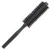 Mini Round Brush with Natural Boar Bristles for Short Hair, Beard, and Bangs - for Women & Men - Black