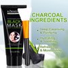Blackhead Remover Mask, Charcoal Peel Off Face Mask, Blackhead Face Mask, Blackhead Peel Off Mask with Brush for Pore Cleansing and Blackhead Removal, Facial Skin Care for Men & Women, 100g