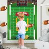 PLULON Football Game for Kids Pin the Football on the Goalpost Poster with Football Stickers Football Birthday Party Favors Home Wall Decorations for Kids Adults Family Birthday Party Supplies