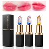 BLUE LOVE 3 Pcs/Set Flower Jelly Lipstick Set, Color Changing Flower Lipstick Jelly Clear Lip Balm with Flower Inside, Moistrurizer Lip Stick Long Lasting Nourishing Lip Gloss (2Pc Blue 1Pc Gold)