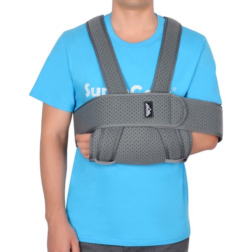 supregear Arm Sling Shoulder Immobilizer, Adjustable Lightweight Medical Comfortable Shoulder Support Breathable Rotator Cuff Brace for Broken Fractured Bones Dislocation, Can Be Used Day or Night