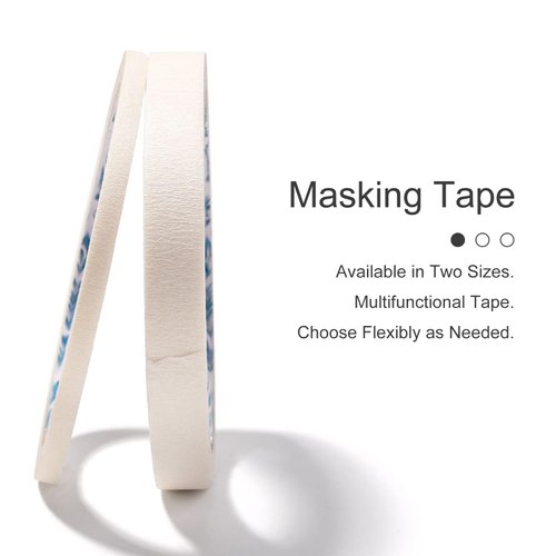 White Nail Art Adhesive Tapes Set - 4 Pcs with 2 Sizes Width (0.5cm+1.2cm) for Creative DIY Nail Designs