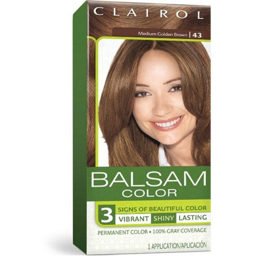 Clairol Balsam Hair Color 43 Medium Golden Brown 1 Kit (Pack of 3)