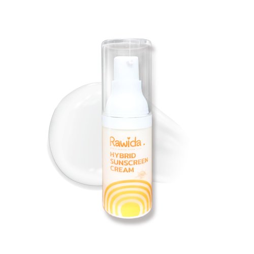 Rawida Non-Greasy Suntan Lotion for Face - Daily Hybrid Broad Spectrum Sun Tanning Lotion - Oil Free Face Sun Cream with Blue Light Defense & Hyaluronic Acid - Protects Against Sun Rays & Pollution