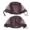YANTAISIYU 4X4 Inch U Part Swiss Lace Wig Cap for Making Wigs with Adjustable Straps on the Back Glueless Hairnets (Dark Brown M)
