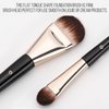 KINGMAS 2Pcs Foundation Makeup Brush, Premium Under Eye Nose Contour Brush, Flat Tongue-Shape Concealer Makeup Brush for Liquid Cream Foundation Powder Buffing Blending