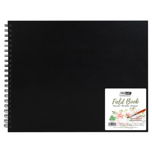 Pro Art Prem Watercolor Field Book 11"x14" 24 sheets, 140#, Watercolor Paper, Watercolor Sketchbook, Water Color Paper, Watercolor Paper Pad, Watercolor Journal, Watercolor Book, Paint Paper, Painting