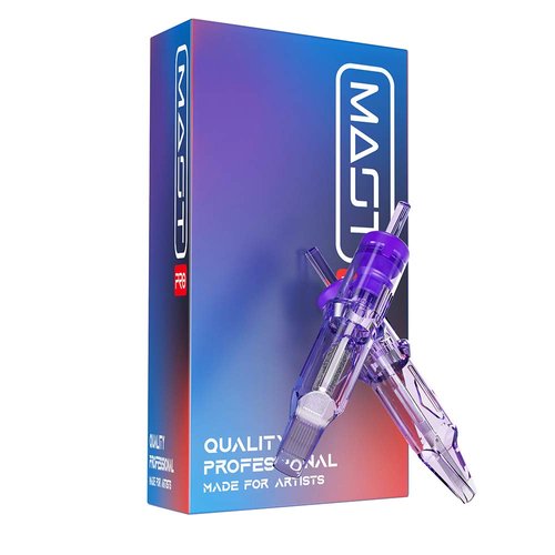 Mast Tattoo Pro Neeldes Cartridges, 20-Count of One Box, Disposable Tattoo Needles with Membrane Super Bugpin Round Liner Size 0803RL