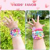 SIELEVIN 9 PCS Cute Kids Bracelets for Girls Pink LOVE Beaded Bracelets Little Girls Costume Jewelry Princess Party Favors Pretend Play Birthday Easter Christmas Valentines Toddler Jewelry