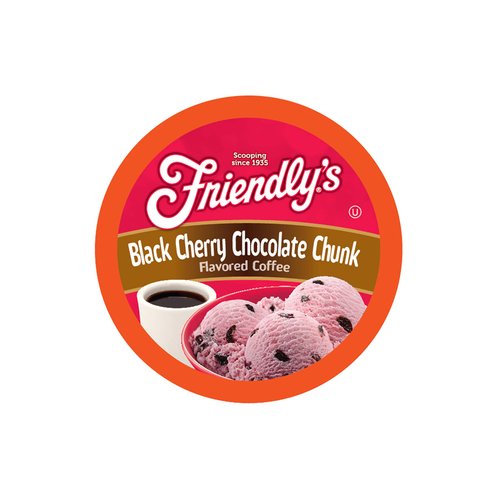 Friendly's Flavored Ice Cream Coffee Pods, Compatible with Keurig K Cup Brewers (Black Cherry Chocolate Chunk, 40 Count)