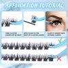 Lash Clusters 84 Pcs Cluster Lashes Individual Lashes DIY Lash Extension Lashes That Look Like Extensions Wispy Lashes Eyelash Clusters Thin Band & Soft (Cloudy 3D-Fluffy,D-8-16mix)