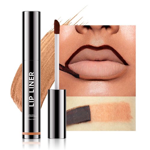Ihrlpxkc Lip Liner - Tattoo Peel Off Lip Stain, Long-Lasting Moisturizing Lip Stain, Waterproof Nourishing Lip Liner with Matte Finish, Create Natural Lip Color for All Skin Tones (Cocoa)