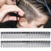 Styling Comb 2pcs Professional Stainless Steel Haircut Comb Salon Hairdressing Comb Styling Tool For All Hair Types Fine and Wide Tooth Hair Barber Comb(Black)