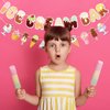 GXSOVSO Ice Cream Bar Banner, Summer Ice Cream Party Decor, NO-DIY Ice Cream Garland, Ice Cream Party Decorations, Ice Cream Decor for Kids