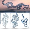 1Pc Temporary Tattoo Herbal Snake Tattoo Sticker Simulated for Personal Use, Body, Makeup