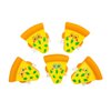 Rubber Pizza Character Toy Assortment - Fidget Toy, Party Favors, Reward Chest, Treasure Chest, Goodie Bags, Bath Toys - Pizza Party Family Pizza Night Pizza Party Favors - 10 Piece