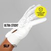 SLEEFS Football Receiver Gloves [1 Pair - Medium] - No Slip, Crazy Sticky Silicone Grip - Youth and Adult Sizes - White
