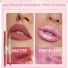 GHFCZOO Double-end 2-in-1 Matte & Shimmery Lip Gloss Set, 3 PCS/Set (Set A, 3pcs)