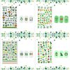 St. Patrick’s Day Nail Stickers 3D Self-Adhesive Shamrock Nail Art Stickers Clover Irish Green Dwarf Gold Hat Design St Patricks Day Nail Decals Nail Art Supplies for Women Acrylic Nails Decorations