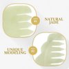 MAGICLULU 2Pcs Jade Gua Sha Scraping Massage Comb Wide Tooth Comb for Head