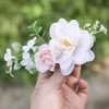 Fangsen Wedding Rose Flower Hair Comb Bridal Headpiece Floral Hair Accessories for Brides and Bridesmaids (FS-231)