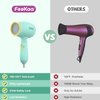 Kids Hair Dryer, FeeKaa Kids Blow Dryer for Girls, Low Noise Gentle Heat for Kids Skin, Gift for Children's Birthday, Christmas Gift, Yellow-Green