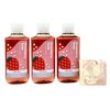 Bath & Body Works Strawberry Soda 3 Pack Body Wash Bundle with a Himalayan Salts Springs Bar Soap - Full Size