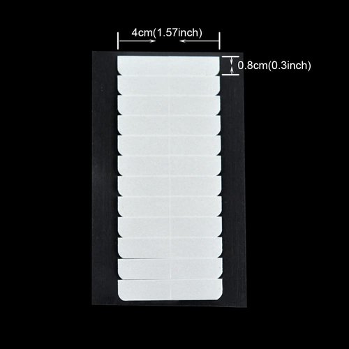 YANTAISIYU 120 Pieces Hair Extension Tape Tabs Double Sided Tape for Hair Extensions Replacement Wig Tape for Hair Extensions Wigs Products (White)