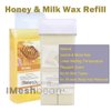 iMeshbean® Depilatory Roll on Wax Heater Roller Warmer Cartridge Strips Honey & Milk Hair Removal Kit for Women Men (2 Wax & 1 Paper)