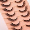 7 Pairs False Eyelashes Wispy Lashes Natural Look Fake Eyelashes Cat Eye Lashes Mink Fluffy Strip False Lashes Fox Eye Lashes Pack