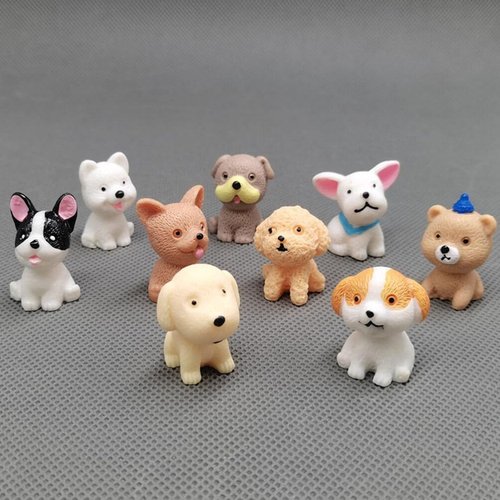 SAFIGLE 54 Pcs Artificial Dog Simulation Puppy Figure Dog Party Miniature Garden Dogs Puppy Toys for Kids Children Party Favors Small Dog Figurines Dog Party Favors Pomeranian Resin Child
