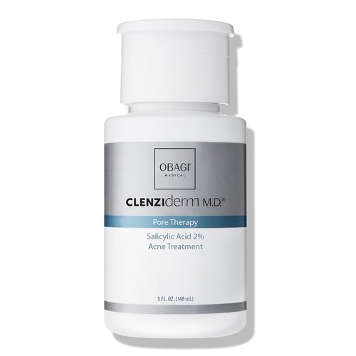 Obagi CLENZIderm M.D. Pore Therapy Exfoliating BHA Toner - Unclogs Pores with 2% Salicylic Acid Acne Treatment – Two Pack, 2 * 5 oz