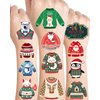 20 Sheets Ugly Sweater Temporary Tattoos Stickers,188 Pieces Christmas Ugly Sweater Themed Tattoos Stickers Party Decoration Supplies Party favors for Kids Adults