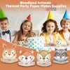 60 Count Woodland Party Paper Plates Animal Shaped Disposable Plates Woodland Creatures Plates Forest Birthday Party Decorations Plates for Birthday Baby Shower Woodland Animal Theme Party Favors