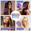 All-In-One Detangling Brush: Flexible Bristles, Gentle Tangle Release, and Hollow Comb Teeth for Effortless Dry and Wet Hair Care (Sparkle Pink)