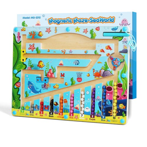 GALIFUN Montessori Toys for 3+ Year Old Boys Girls, Magnetic Maze for Color Number, Educational Toys for Kids 3 4 5 Years Old, Toddlers Puzzle Learning Toys Birthday for 3 Year Old Boys Girls