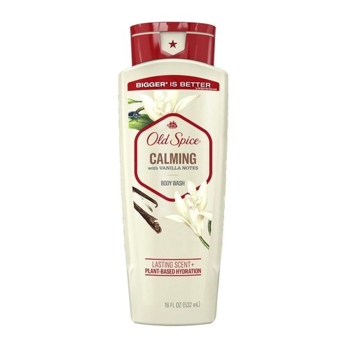 Old Spice Men's Body Wash Calming with Vanilla Notes, 18oz