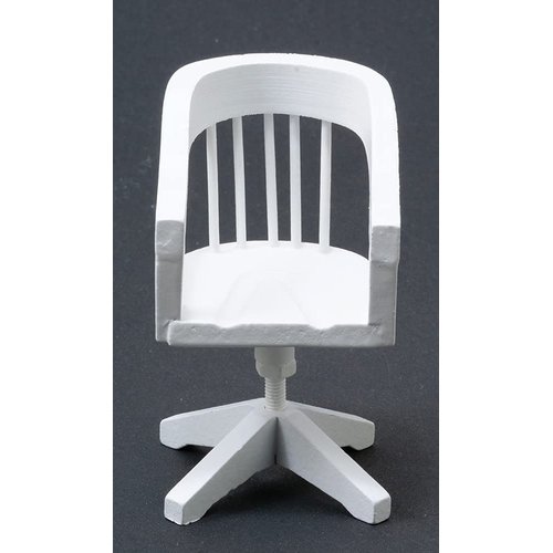 Classics by Handley Dollhouse Miniature White Swivel Desk Chair