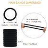 100PCS Black Hair Ties for Women Girls, 4cm in Diameter Regular Seamless Thick Black Hair Band, Elastic Hair Ties No Damage Ponytail Holder