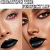 3 PCS Black Matte Liquid Lipstick and Lipliner Set,High Pigmented Matte Lipstick Lipgloss Black Lip Liner Set Long Lasting Waterproof Velvet Liquid Lip Gloss Stain Set for Halloween Gothic Makeup