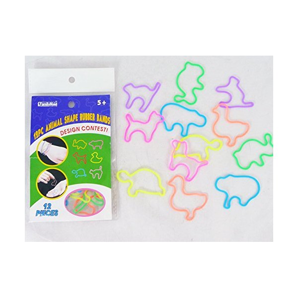 Hair Rubber Bands Animal Design 4 mm x5 mm +6 mm, Case of 144