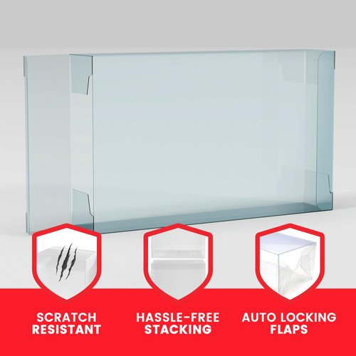 EVORETRO Display Case Protector for Lorcana Booster Pack Display Box Such as Floodborn, Shimmering Skies, Inklands, Ursula's Return & More, Game Box Not Included, 5-Pack - Plastic PET Protective Case