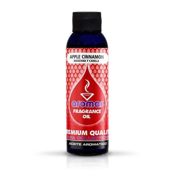 AROMAR Premium Fragrance Oil, Apple Cinnamon 4oz. Bottle. Long Lasting Aromatic Scent, Fresh and Revitalizing Aromatherapy for Living Room, Bedroom, and Kitchen