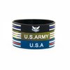 BRANDWINLITE Silicone Rubber Wristbands Bracelets With Red line American Flag Blue,Blue Line American Power Eagle Black and White Line Army Green for American Patriots, Army and Sport Fans