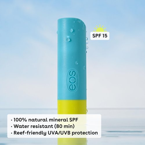 eos Natural SPF 15 Lip Balm- Pineapple Coconut, Daily Protection, Water Resistant, 0.14 oz